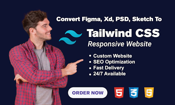 Gig Preview - Convert figma to HTML, figma to react, figma to tailwind css