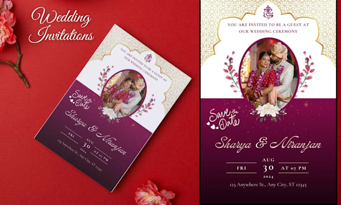 Gig Preview - Creat invitation cards for weddings, christmas and all event