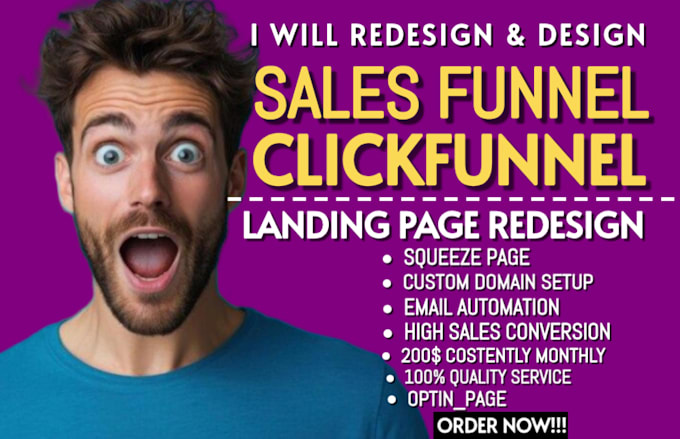 Gig Preview - Redesign clickfunnels sales funnel, landing page, website, clickfunnels 2 0