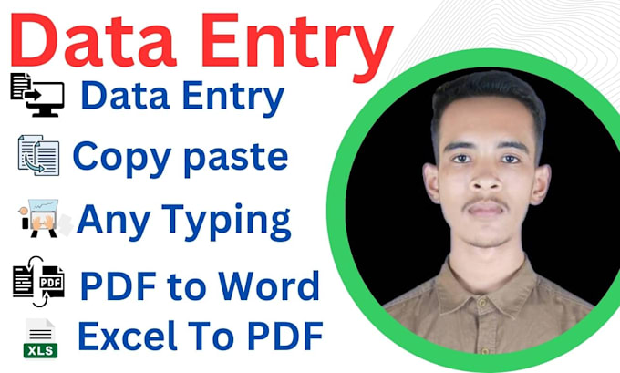 Gig Preview - Do perfect data entry, web research and copy paste