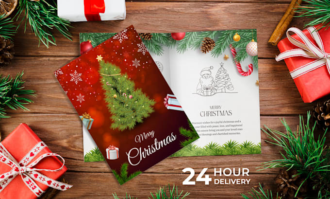 Gig Preview - Our agency will design custom christmas card, new year card, holiday card