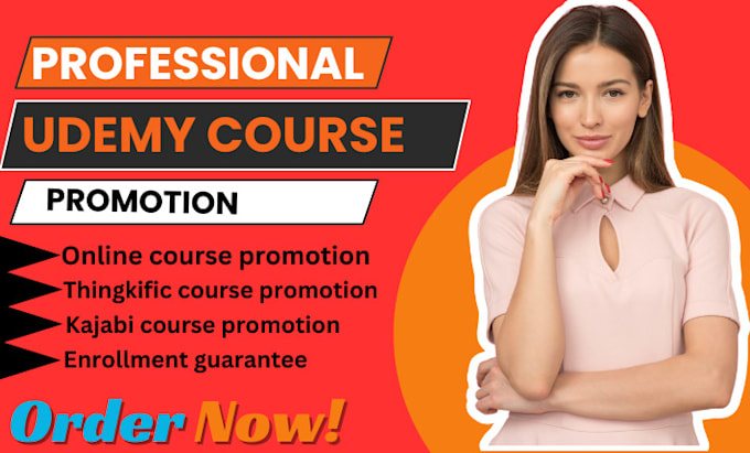 Gig Preview - Do online udemy course promotion online course marketing