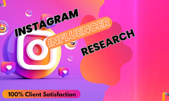 Gig Preview - Find instagram influencer research and outreach for target audience