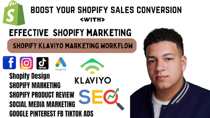 Gig Preview - Shopify klaviyo email marketing sales funnel shopify promotion tiktok fb ads