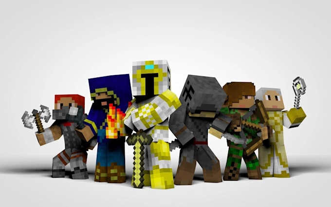 Gig Preview - Make the best minecraft skins ,thumbnail and logo for you