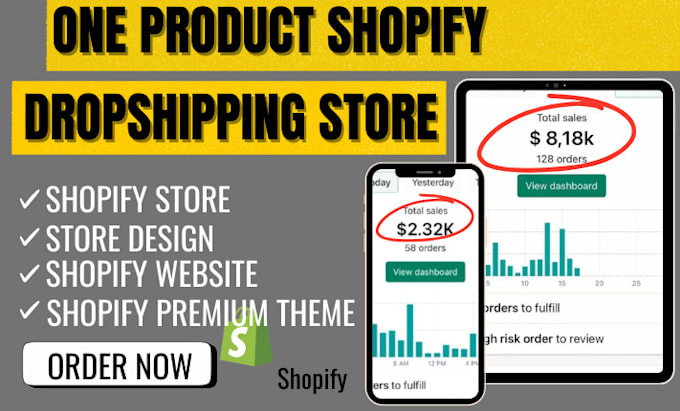 Gig Preview - Build high converting one product dropshipping store