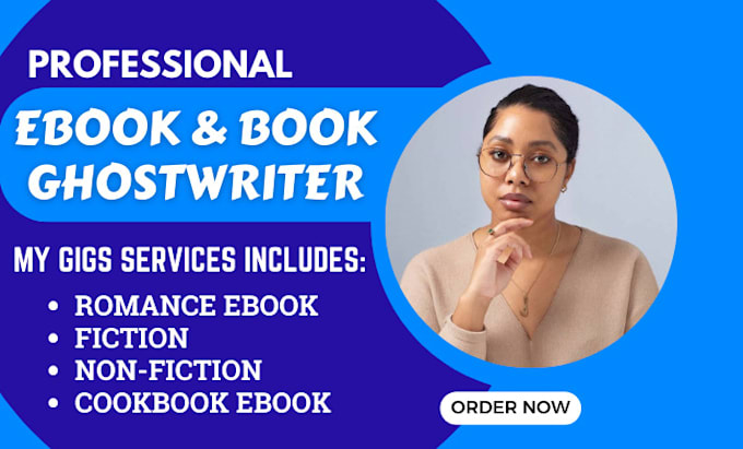 Gig Preview - Be your ebook ghostwriter nonfiction writer fiction ghostwriter romance writer