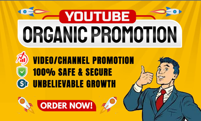 Gig Preview - Do organic youtube channel promotion and video for monetization