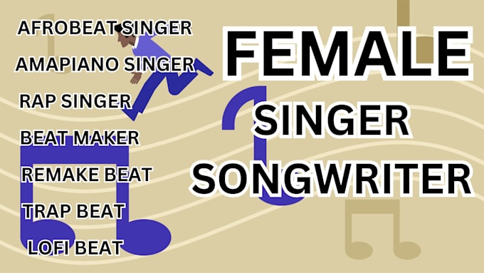 Gig Preview - Be your female singer songwriter for pop rap edm rock hiphop afrobeat country