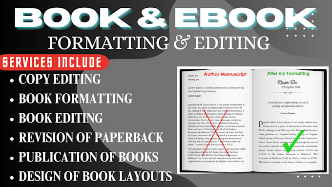 Gig Preview - Format edit proofread publish your english and french book ebook children book