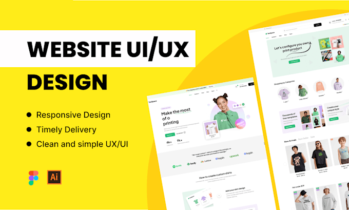 Gig Preview - Design responsive website ux ui, figma website, landing page