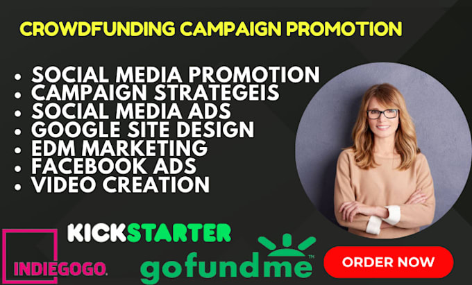 Bestseller - do kickstarter, indiegogo, gofundme, fundraising crowdfunding campaign promotion