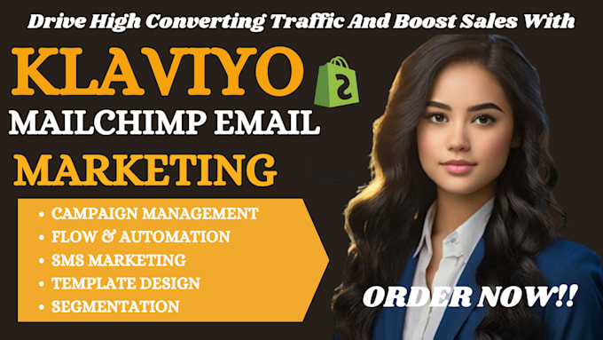 Gig Preview - Setup klaviyo email marketing flows with mailchimp automation for ecommerce