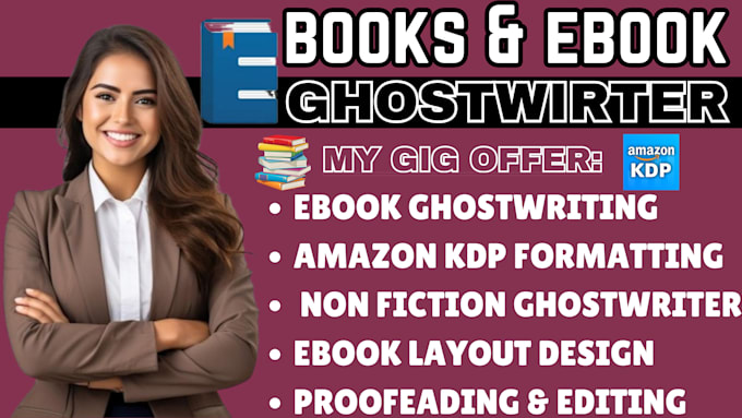 Bestseller - ebook ghostwriter amazon kdp book writer books and ebook writing ebook editing