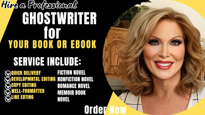 Gig Preview - Be your book or ebook ghost writer, fiction novel, life experience book writer