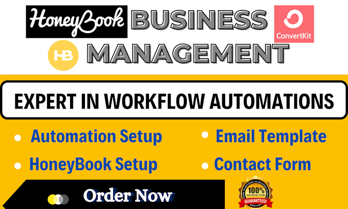 Gig Preview - Setup honeybook automation asana workflow dubsado, clickup respond io, honeybook