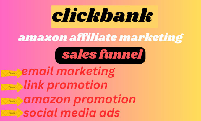 Gig Preview - Make clickbank affiliate marketing sales funnel landing page