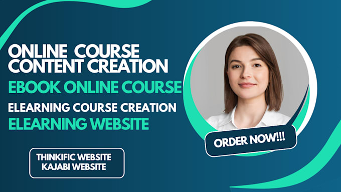 Gig Preview - Create ebook online course, course content, lesson plan on kajabi website