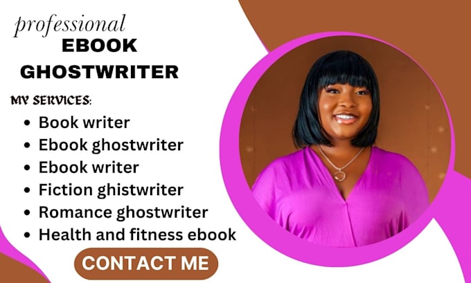 Gig Preview - Be your professional ebook ghostwriter for fiction, romance, health, and more