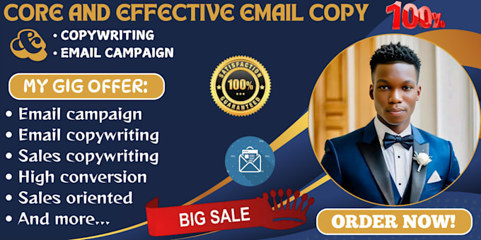 Gig Preview - Write effective email copy and copywriting for your email marketing campaign