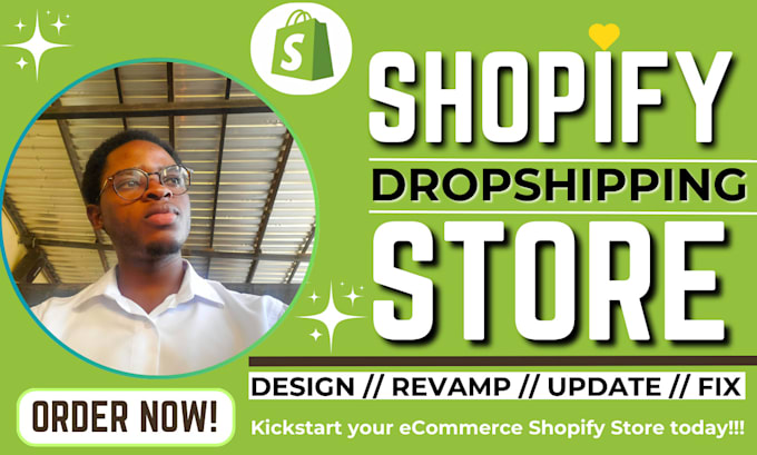 Gig Preview - Design update revamp shopify store shopify dropshipping store kickstart shopify