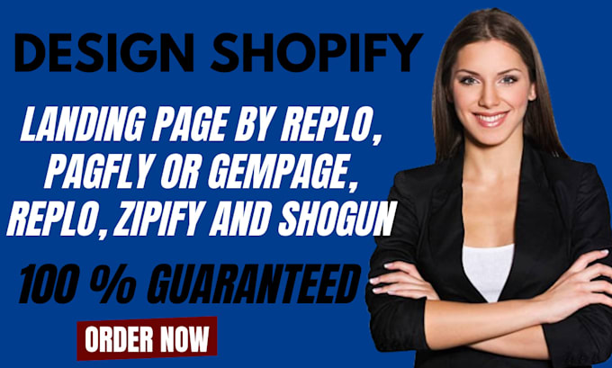 Gig Preview - Build shopify landing page by replo, pagefly, gempages, replo, zipify or shogun