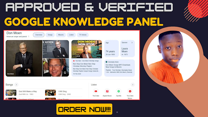 Gig Preview - Create an approved and verified google knowledgepanel for you or your brand