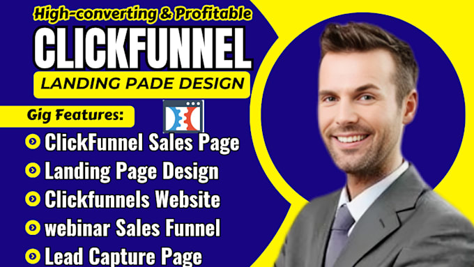 Gig Preview - Build clickfunnels landing page webinar sales funnel clickfunnels