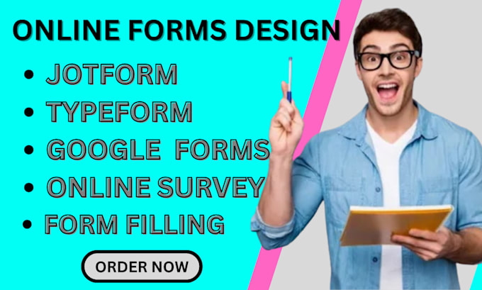 Gig Preview - Create jotform googleform typeform online survey   form design for your business