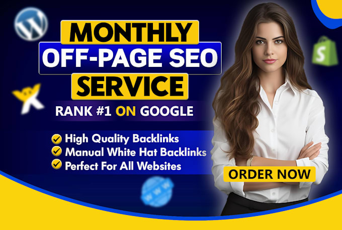 Gig Preview - Do monthly off page SEO service using authority white hat dofollow backlink