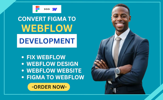 Gig Preview - Design redesign update fix webflow website convert your figma to webflow website