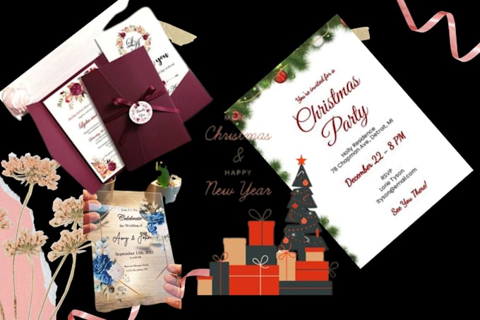 Gig Preview - Perfectly design customize christmas greeting bridal birthday gift party card