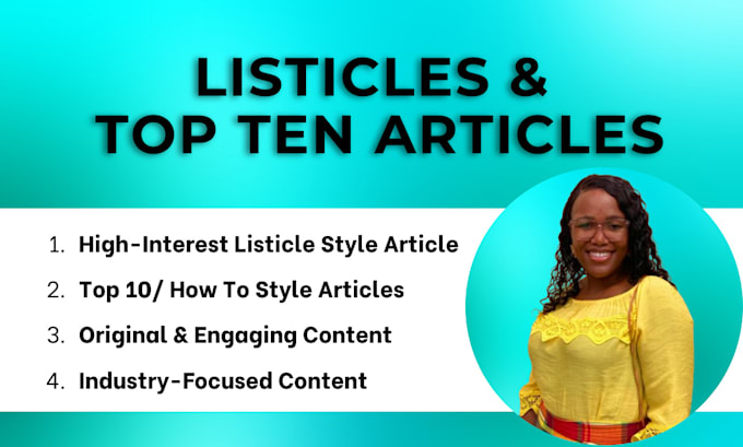 Gig Preview - Write listicles, how to, or top 10 blog posts on any subject