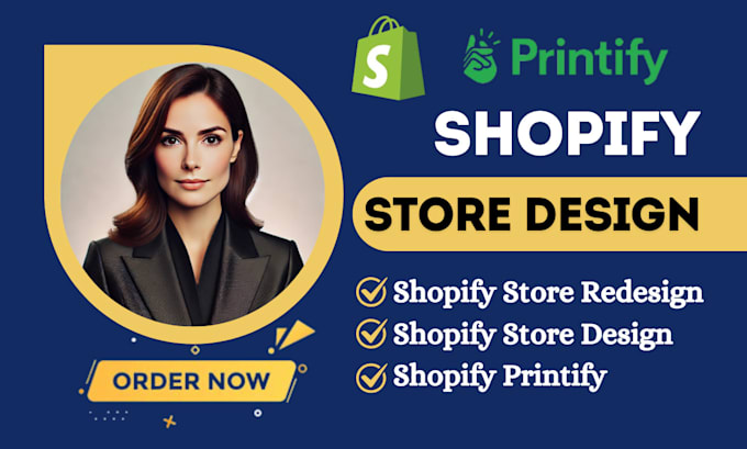 Gig Preview - Design, redesign shopify store, shopify printify pod, shopify dropshipping store