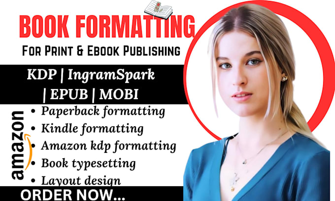 Gig Preview - Edit proof format and layout design your book for kdp print and ebook publishing