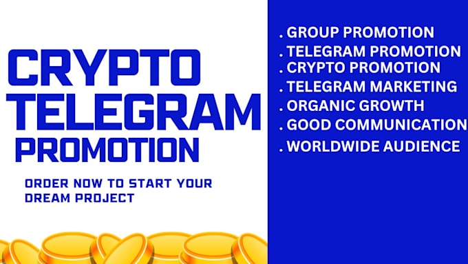 Gig Preview - Crypto telegram promotion, crypto telegram marketing, telegram,crypto promotion