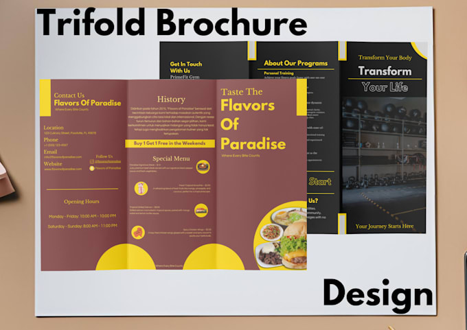 Gig Preview - Make tri folds custom brochure design