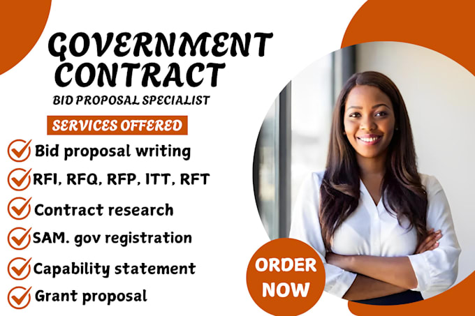 Gig Preview - Respond to rfp, rfq, rfi and write a winning government contract , bid proposal