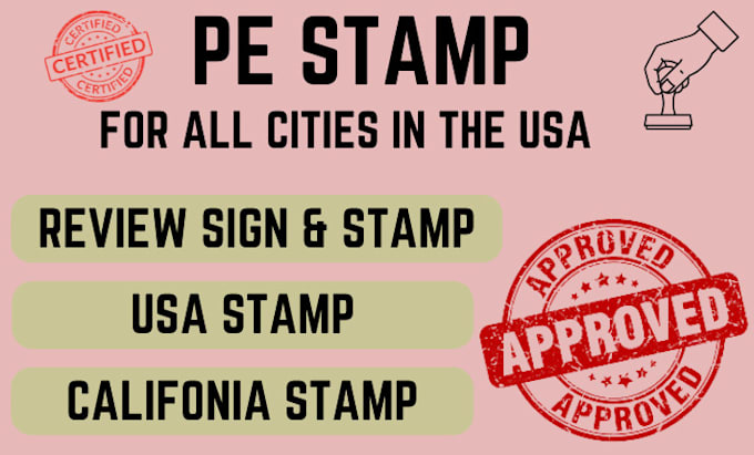 Gig Preview - Do pe stamp and review all architectural drawings in USA for city permit