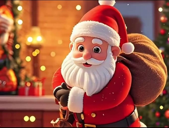 Gig Preview - Create and promote ai animated christmas videos santa claus animations on radio