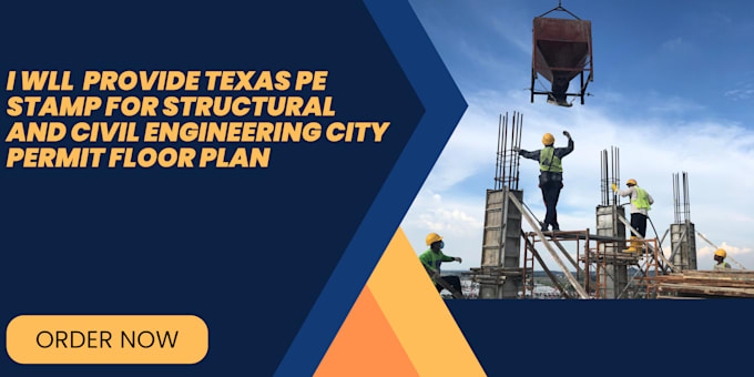 Gig Preview - Provide texas pe stamp for structural civil engineering city permit floor plan