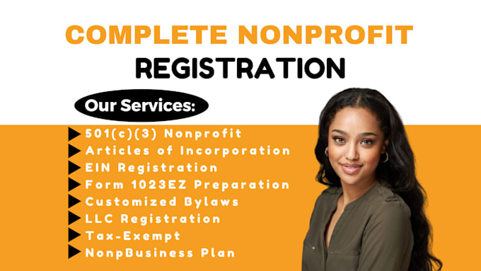 Gig Preview - Complete 501c3 nonprofit with articles, form 1023ez, bylaws, ein, coi, llc