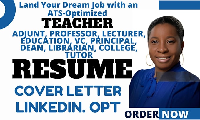 Bestseller - write teacher, professor, lecturer professional adjunt, principal resume