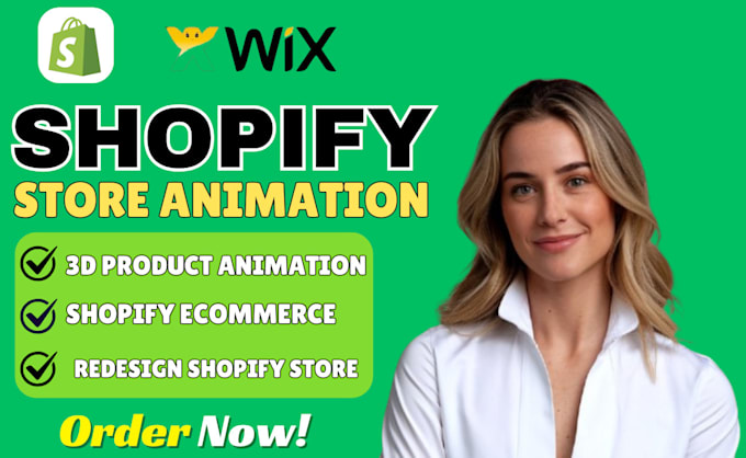 Gig Preview - 3d animated products for shopify and ecommerce stores, redesign shopify store