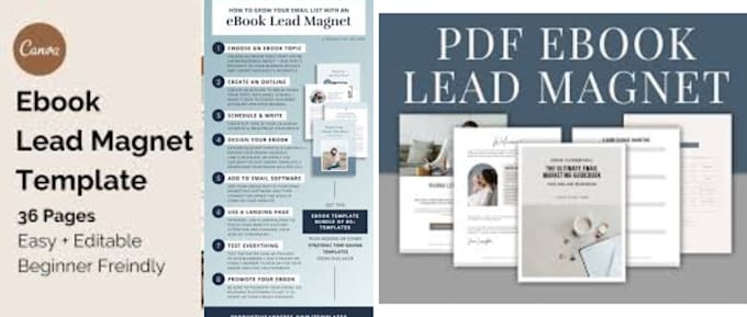 Gig Preview - Design branded pdf workbook lead magnet checklist recipe ebook planner tracker