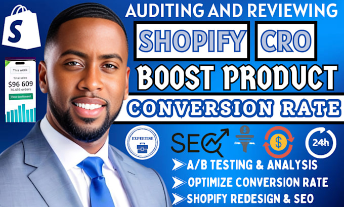 Gig Preview - Do shopify cro audit, shopify store marketing, audit shopify store, review store