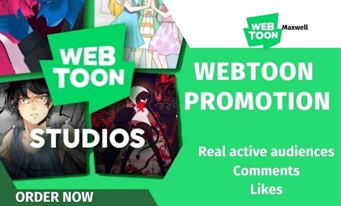 Gig Preview - Webcomic, webtoon, manga, tapas, wattpad organic  real promotion