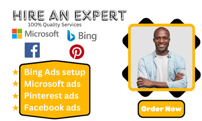 Gig Preview - Bing ads campaign pinterest ad microsoft ads  facebook marketing meta ads expert