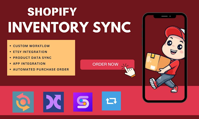 Gig Preview - Setup shopify inventory sync syncx trunk syncio inventory sync quicksync etsy