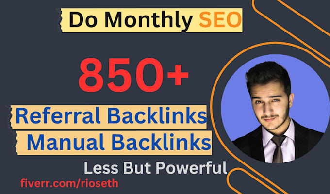 Gig Preview - Do monthly off page seo with high da backlinks